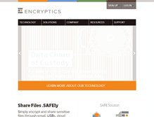 Tablet Screenshot of encryptics.com